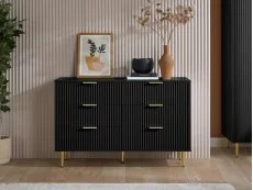 Birlea Birlea Zara Black 6 Drawer Chest of Drawers