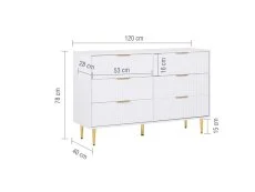 Birlea Birlea Zara White 6 Drawer Chest of Drawers