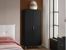 Birlea Birlea Zara Black 2 Door Double Wardrobe