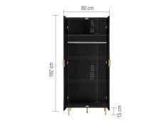 Birlea Birlea Zara Black 2 Door Double Wardrobe