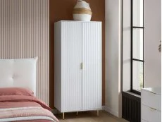 Birlea Birlea Zara White 2 Door Double Wardrobe