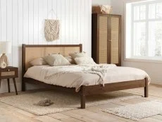Birlea Birlea Croxley Rattan Walnut Wooden Bed Frame