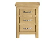 ASC ASC Elgin 3 Drawer Light Oak Bedside Table (Assembled)