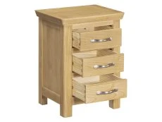 ASC ASC Elgin 3 Drawer Light Oak Bedside Table (Assembled)