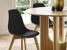 Julian Bowen Agatha Black Plastic Set of 2 Dining Chairs