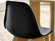 Julian Bowen Julian Bowen Agatha Black Plastic Set of 2 Dining Chairs