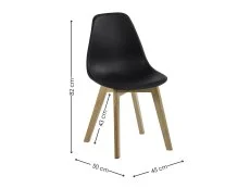 Julian Bowen Julian Bowen Agatha Black Plastic Set of 2 Dining Chairs