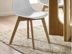Julian Bowen Julian Bowen Agatha White Plastic Set of 2 Dining Chairs