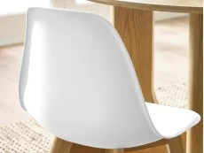 Julian Bowen Julian Bowen Agatha White Plastic Set of 2 Dining Chairs