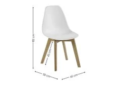 Julian Bowen Julian Bowen Agatha White Plastic Set of 2 Dining Chairs