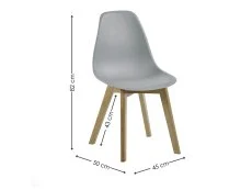 Julian Bowen Julian Bowen Agatha Grey Plastic Set of 2 Dining Chairs