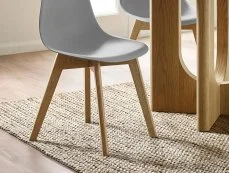 Julian Bowen Julian Bowen Agatha Grey Plastic Set of 2 Dining Chairs