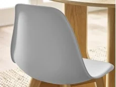 Julian Bowen Julian Bowen Agatha Grey Plastic Set of 2 Dining Chairs