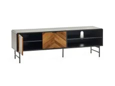 Julian Bowen Julian Bowen Alvin Black and Oak 2 Door TV Unit