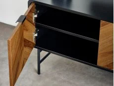 Julian Bowen Julian Bowen Alvin Black and Oak 2 Door TV Unit