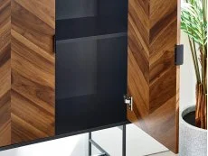 Julian Bowen Julian Bowen Alvin Black and Oak 2 Door Storage Cabinet