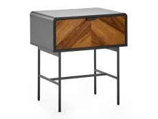Julian Bowen Julian Bowen Alvin Black and Oak 1 Drawer Lamp Table