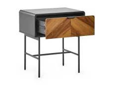 Julian Bowen Julian Bowen Alvin Black and Oak 1 Drawer Lamp Table