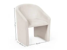 Julian Bowen Julian Bowen Anthea Cream Fabric Tub Chair