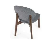 Julian Bowen Julian Bowen Artemis Walnut and Grey Fabric Set of 2 Dining Chairs