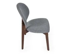 Julian Bowen Julian Bowen Artemis Walnut and Grey Fabric Set of 2 Dining Chairs