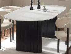 Julian Bowen Julian Bowen Bolivia 220cm White Marble Dining Table