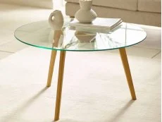 Julian Bowen Julian Bowen Bryant Light Oak Glass Coffee Table