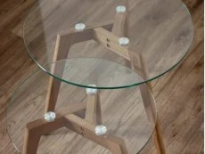 Julian Bowen Julian Bowen Bryant Light Oak Glass Nest of Tables