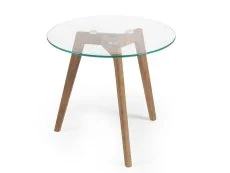 Julian Bowen Julian Bowen Bryant Light Oak Glass Nest of Tables