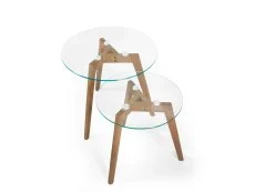 Julian Bowen Julian Bowen Bryant Light Oak Glass Nest of Tables
