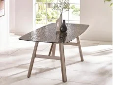 Julian Bowen Callisto 200cm Smoked Bubble Glass Dining Table