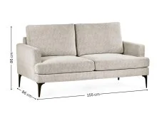 Julian Bowen Julian Bowen Carrera Cream Fabric 2 Seater Sofa