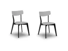 Julian Bowen Julian Bowen Casa Grey Wooden Set of 2 Dining Chairs
