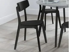 Julian Bowen Casa Black Wooden Set of 2 Dining Chairs Julian Bowen Casa Black Wooden Set of 2 Dining Chairs