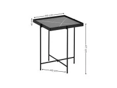 Julian Bowen Julian Bowen Celia Black and White Marble Lamp Table