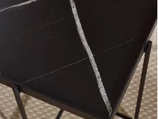 Julian Bowen Julian Bowen Celia Black and White Marble Lamp Table