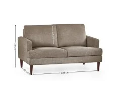 Julian Bowen Julian Bowen Daisy Grey Chenille Fabric 2 Seater Sofa