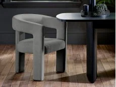Julian Bowen Elara Grey Fabric Accent Chair Julian Bowen Elara Grey Fabric Accent Chair