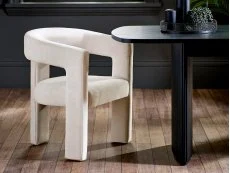 Julian Bowen Julian Bowen Elara White Fabric Accent Chair