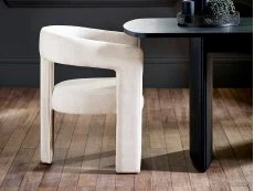 Julian Bowen Elara White Fabric Accent Chair