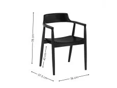 Julian Bowen Julian Bowen Franklin Black Wooden Set of 2 Dining Chairs