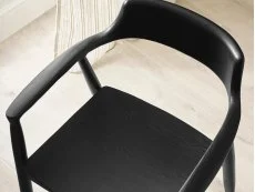 Julian Bowen Franklin Black Wooden Set of 2 Dining Chairs Julian Bowen Franklin Black Wooden Set of 2 Dining Chairs