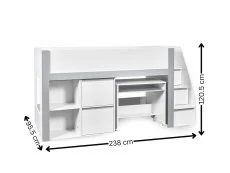 Julian Bowen Julian Bowen Gaia White Wooden Mid Sleeper Bed