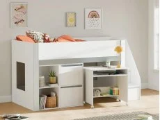 Julian Bowen Julian Bowen Gaia White Wooden Mid Sleeper Bed