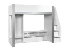 Julian Bowen Gaia White and Silver Wooden High Sleeper Bed Julian Bowen Gaia White and Silver Wooden High Sleeper Bed