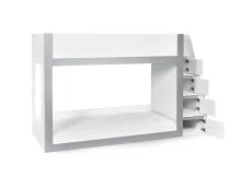 Julian Bowen Julian Bowen Gaia White and Silver Wooden Bunk Bed Frame