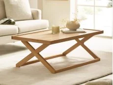 Julian Bowen Julian Bowen Haddon 110cm Light Oak Wooden Coffee Table