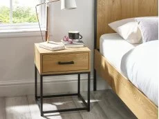 Julian Bowen Julian Bowen Harlow Light Oak 1 Drawer Bedside Table