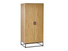 Julian Bowen Julian Bowen Harlow Light Oak 2 Door Wardrobe