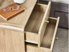 Julian Bowen Julian Bowen Ingrid Light Oak 2 Drawer Bedside Table